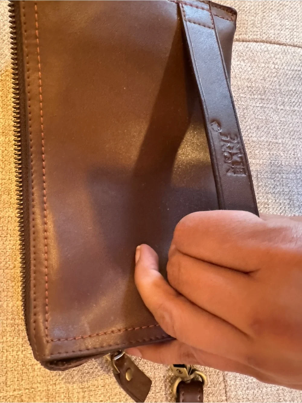 Montblanc wine Leather Travel Wallet with Signature Emblem